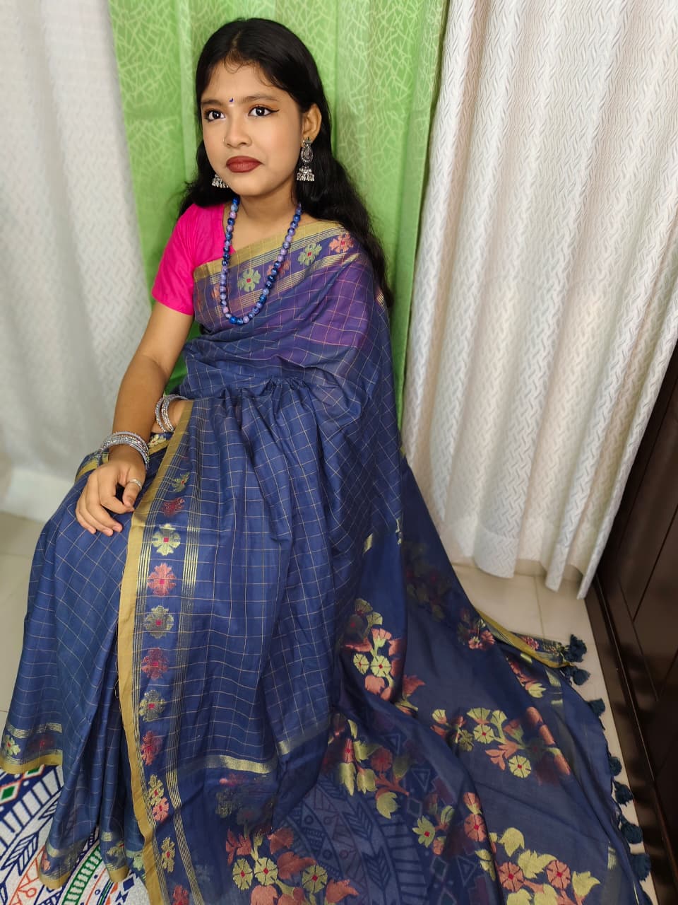 WhatsApp Image 2026-07-21 at 10.02.54 PM (1) শাড়ি কোড:"মায়াবী নীলা - Image 1