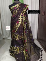 হাফসিল্ক জরি সুতোর জামদানি শাড়ি